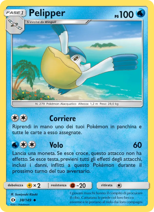Pelipper Sole e Luna 38/149