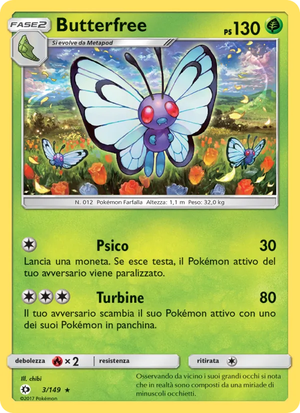 Butterfree Sole e Luna 3/149
