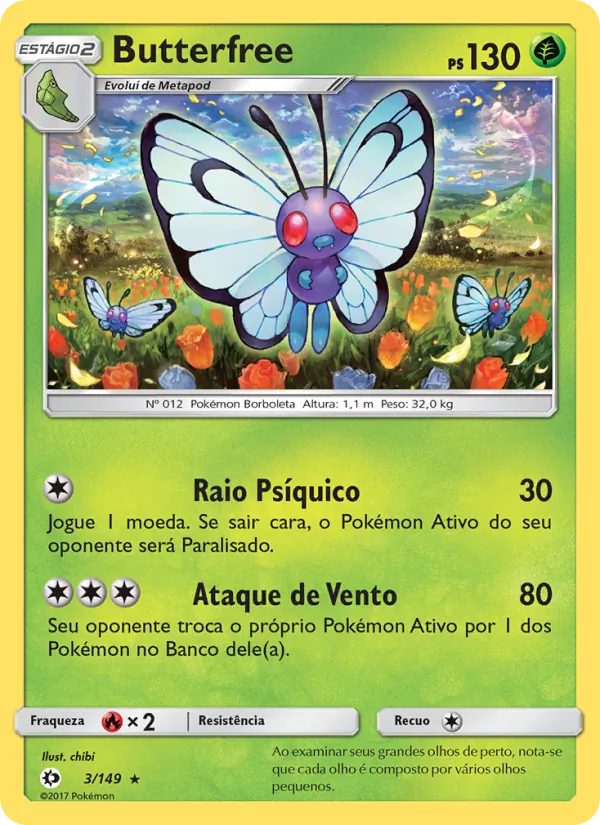 Butterfree Sol e Lua 3/149