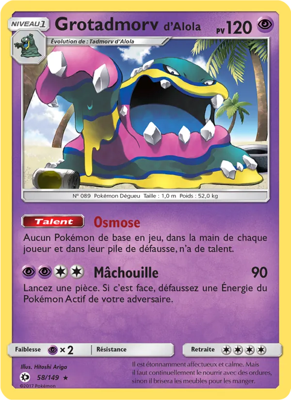 Grotadmorv d’Alola Soleil et Lune 58/149