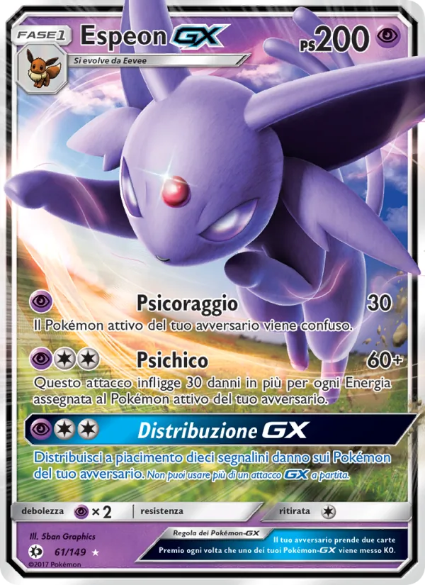 Espeon GX Sole e Luna 61/149