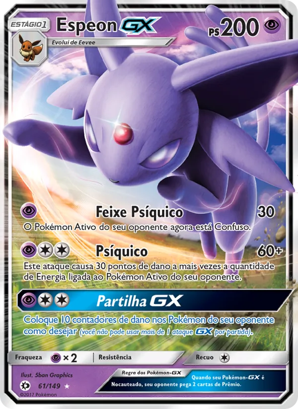 Espeon GX Sol e Lua 61/149