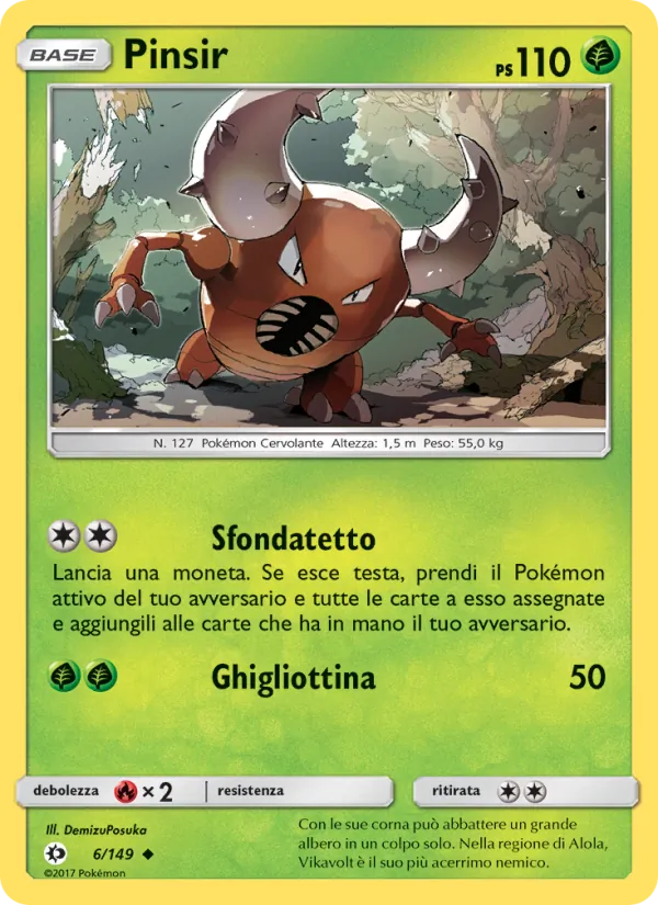 Pinsir Sole e Luna 6/149