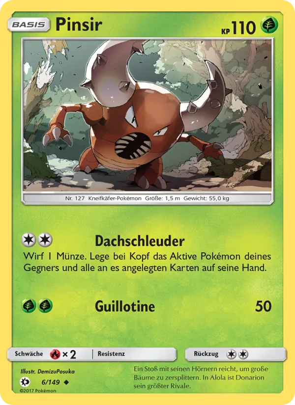 Pinsir Sonne & Mond 6/149