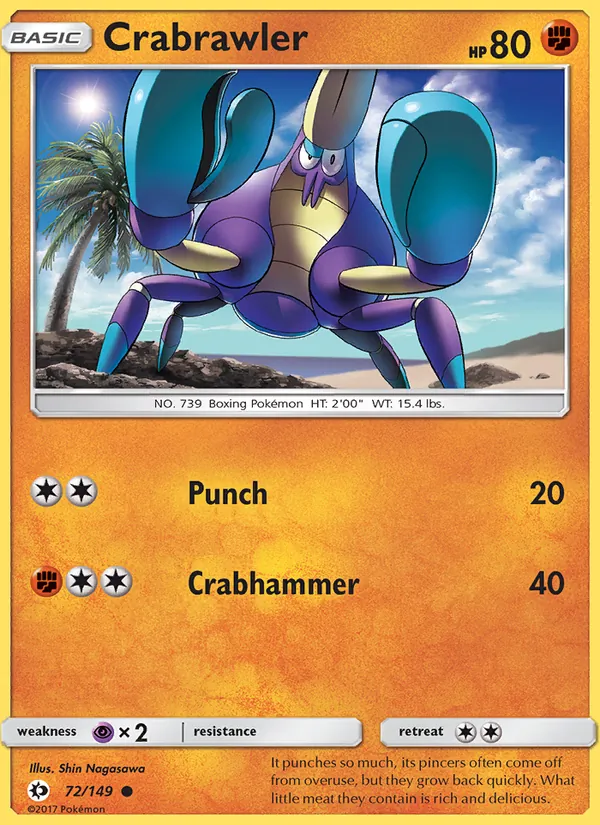 Crabrawler Sun & Moon 72/149