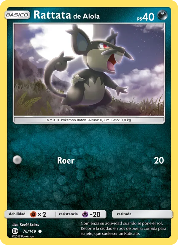 Rattata de Alola Sol y Luna 76/149