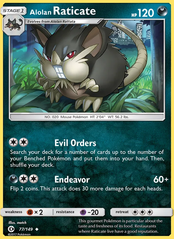 Alolan Raticate Sun & Moon 77/149