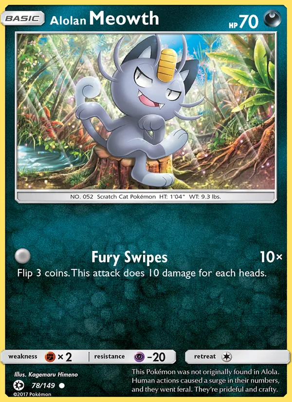Alolan Meowth Sun & Moon 78/149
