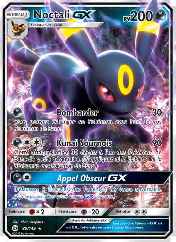 Noctali GX Soleil et Lune 80/149