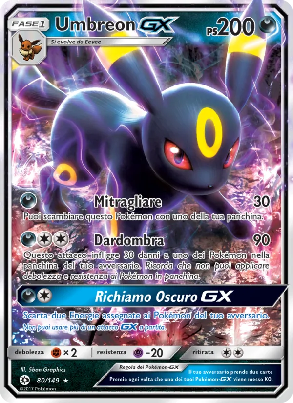 Umbreon GX Sole e Luna 80/149