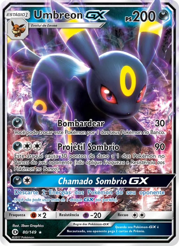 Umbreon GX Sol e Lua 80/149