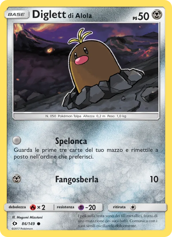 Diglett di Alola Sole e Luna 86/149