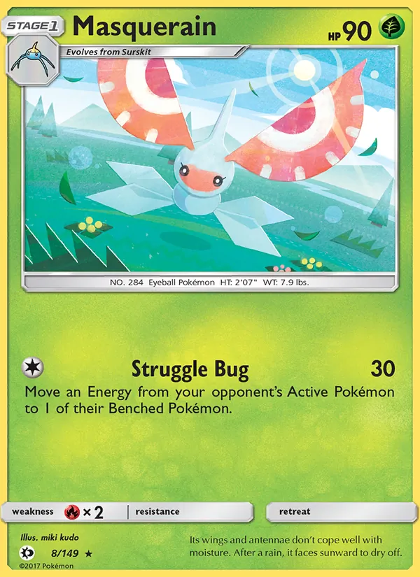 Masquerain Sun & Moon 8/149