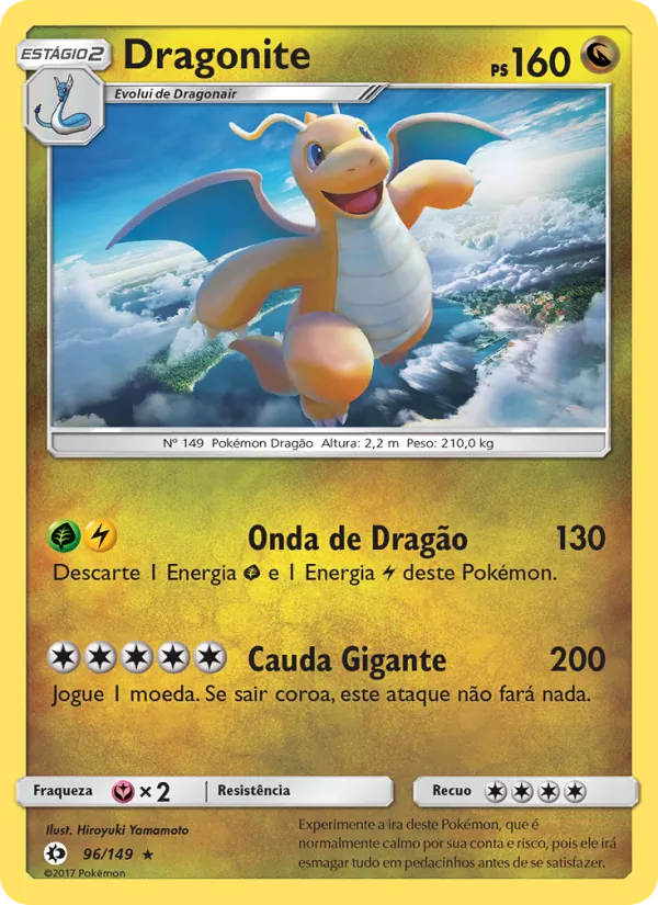 Dragonite Sol e Lua 96/149