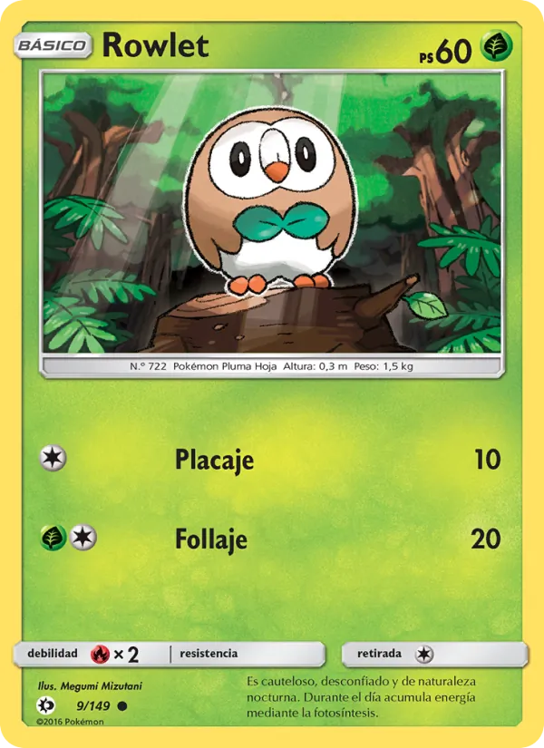 Rowlet Sol y Luna 9/149