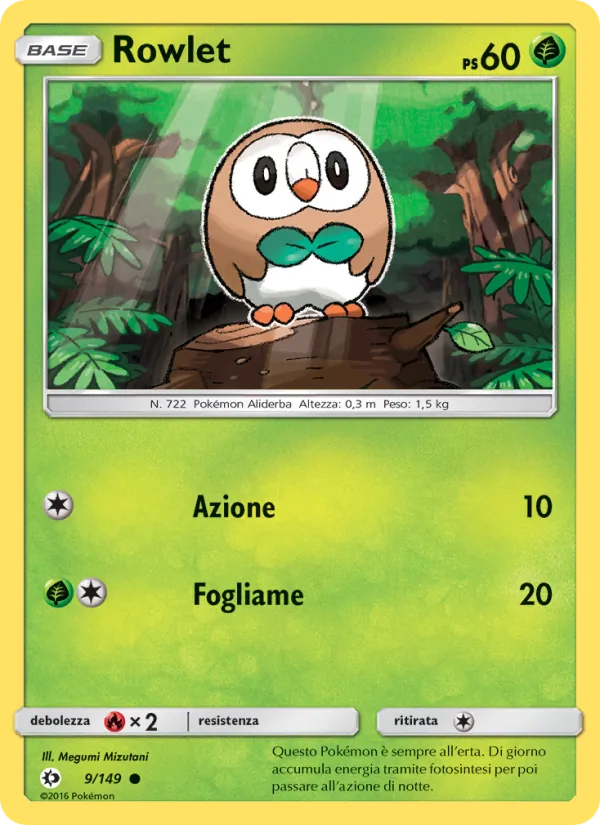 Rowlet Sole e Luna 9/149