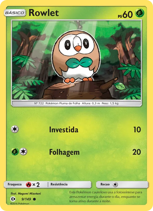 Rowlet Sol e Lua 9/149