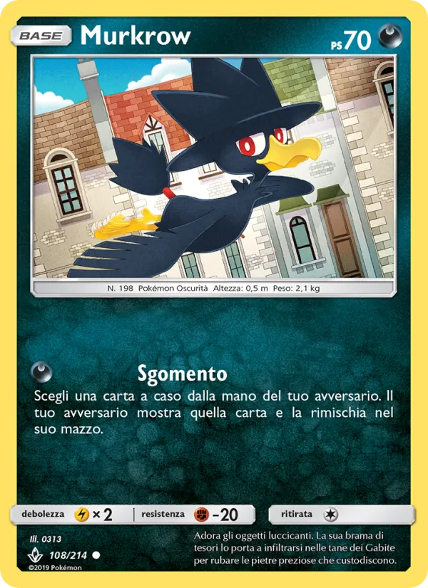 Murkrow Legami Inossidabili 108/214