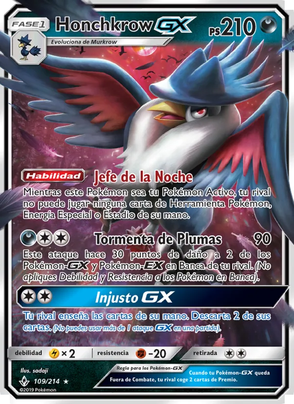 Honchkrow GX Vínculos Indestructibles 109/214