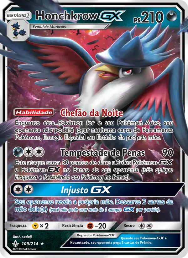 Honchkrow GX Elos Inquebráveis 109/214