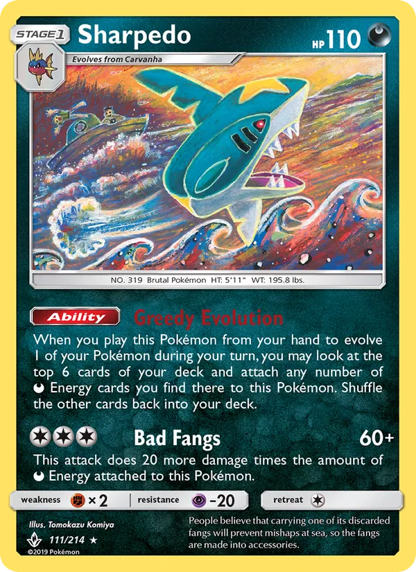 Sharpedo Unbroken Bonds 111/214