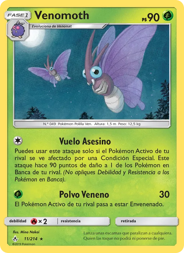 Venomoth Vínculos Indestructibles 11/214