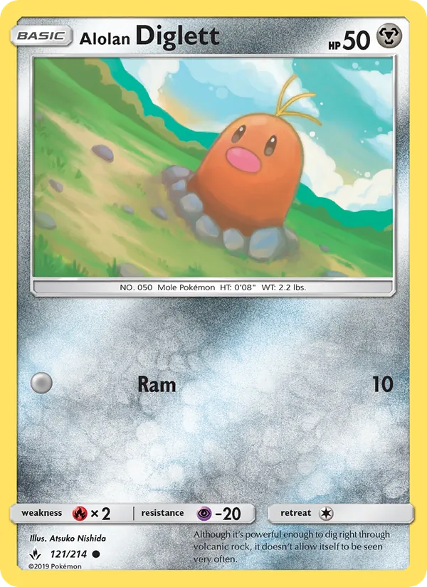 Alolan Diglett Unbroken Bonds 121/214