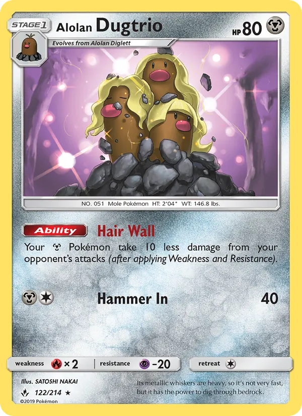Alolan Dugtrio Unbroken Bonds 122/214