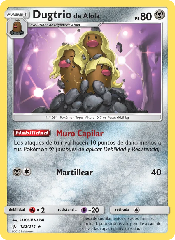 Dugtrio de Alola Vínculos Indestructibles 122/214