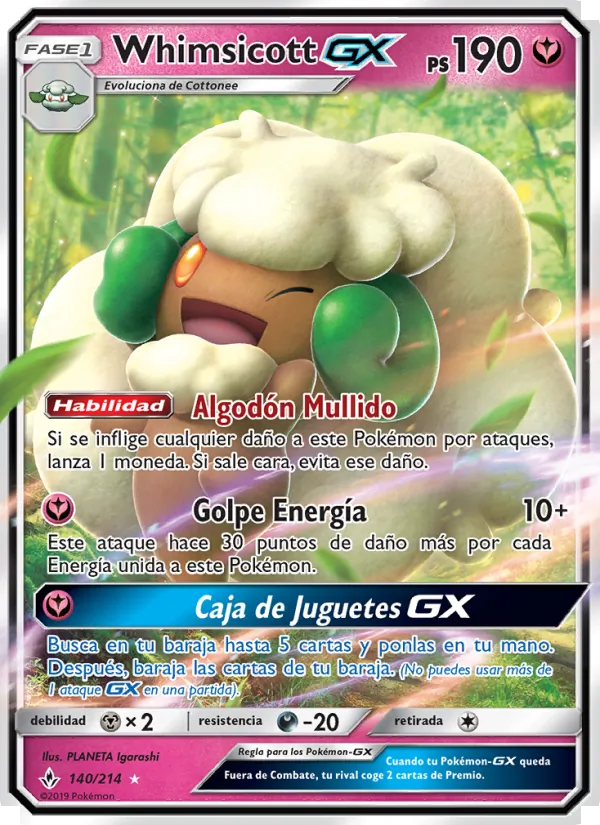 Whimsicott GX Vínculos Indestructibles 140/214