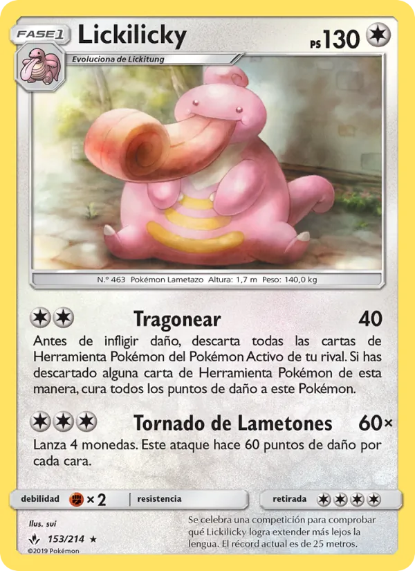 Lickilicky Vínculos Indestructibles 153/214