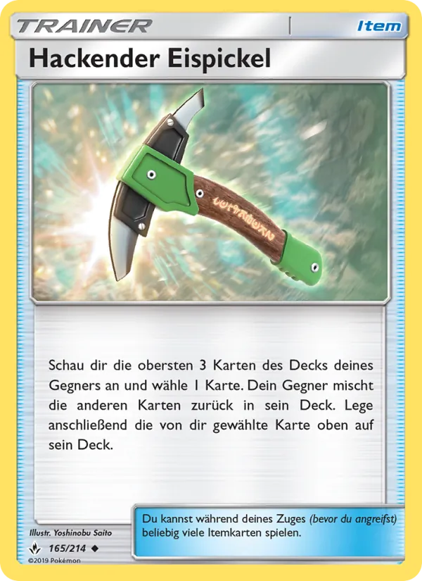 Hackender Eispickel Kräfte im Einklang 165/214