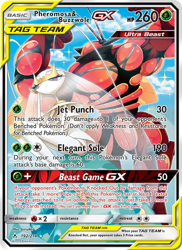 Pheromosa & Buzzwole GX Unbroken Bonds 192/214
