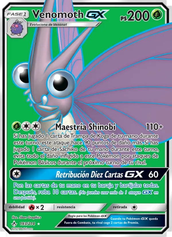 Venomoth GX Vínculos Indestructibles 193/214