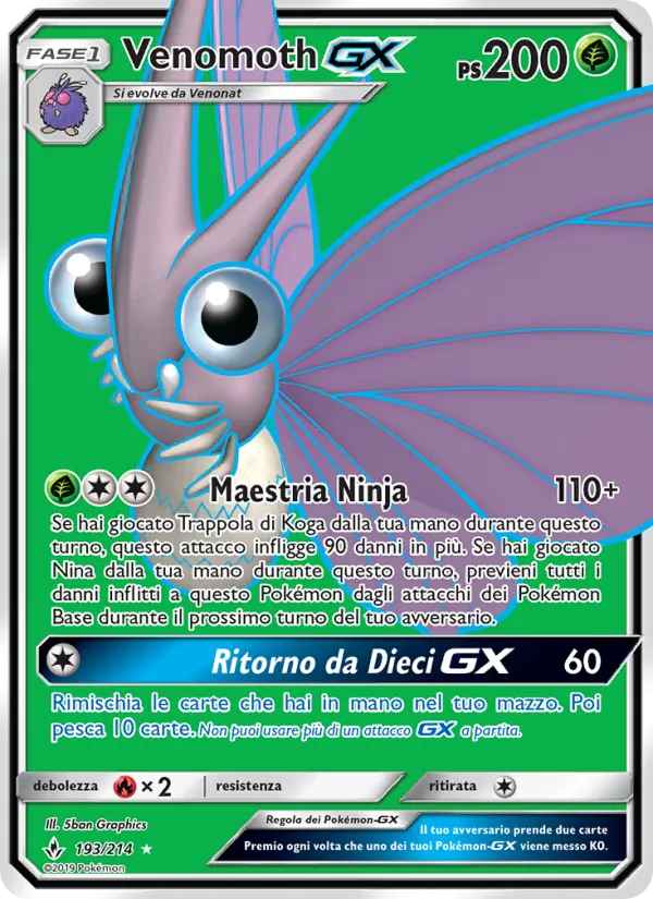 Venomoth GX Legami Inossidabili 193/214