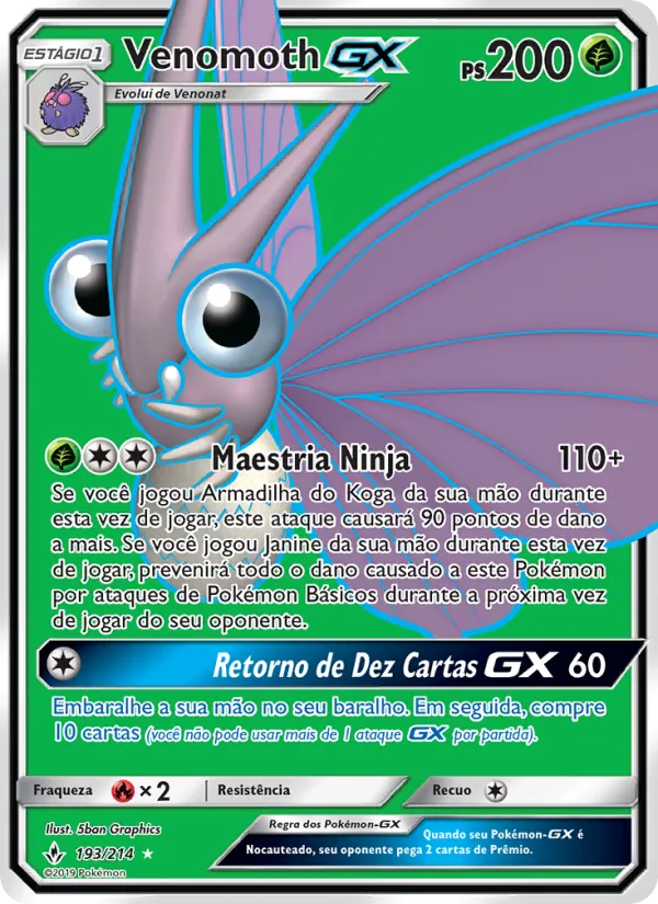 Venomoth GX Elos Inquebráveis 193/214