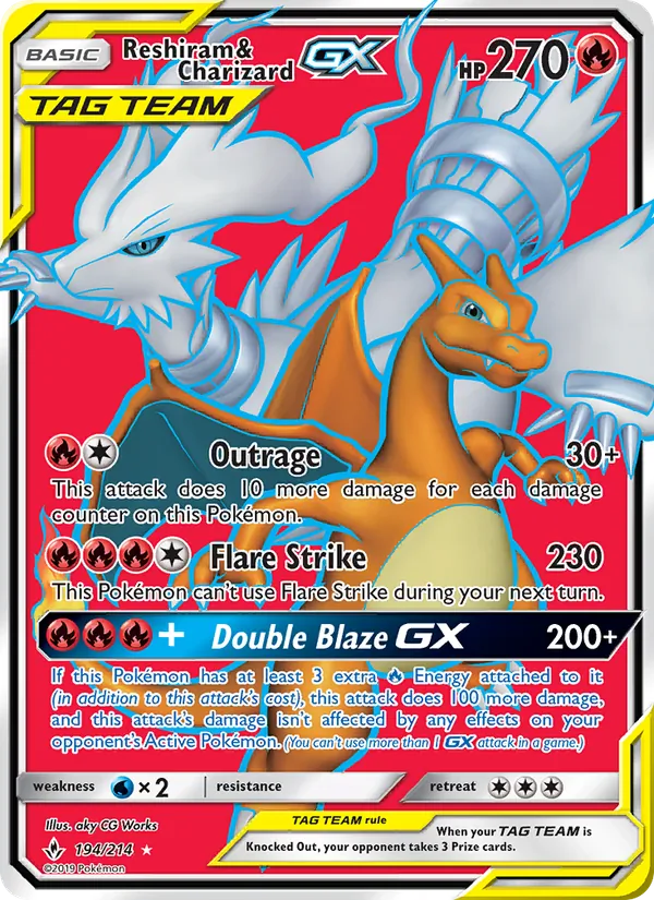 Reshiram & Charizard GX Unbroken Bonds 194/214