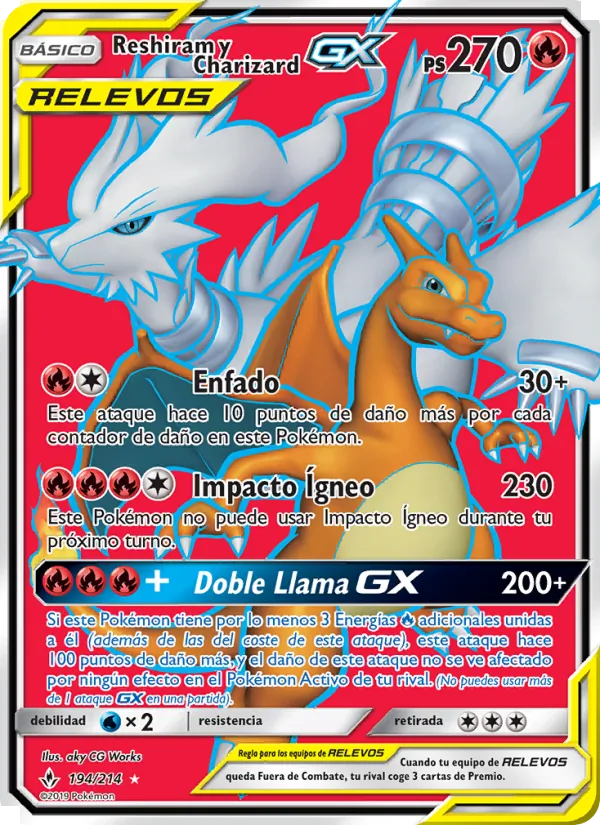 Reshiram y Charizard GX Vínculos Indestructibles 194/214