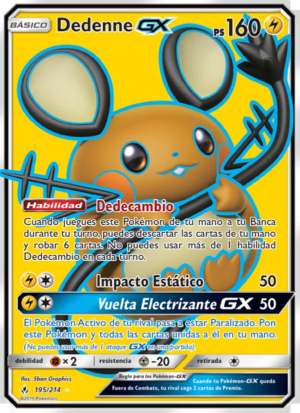 Dedenne GX Vínculos Indestructibles 195/214