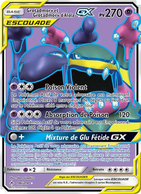 Grotadmorv et Grotadmorv d’Alola GX Alliance Infaillible 196/214