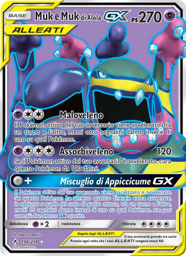 Muk e Muk di Alola GX Legami Inossidabili 196/214