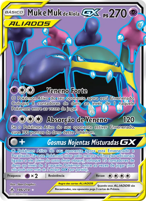 Muk e Muk de Alola GX Elos Inquebráveis 196/214