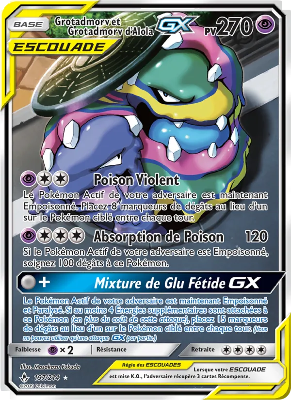 Grotadmorv et Grotadmorv d’Alola GX Alliance Infaillible 197/214