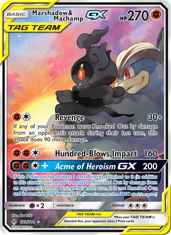 Marshadow & Machamp GX Unbroken Bonds 199/214