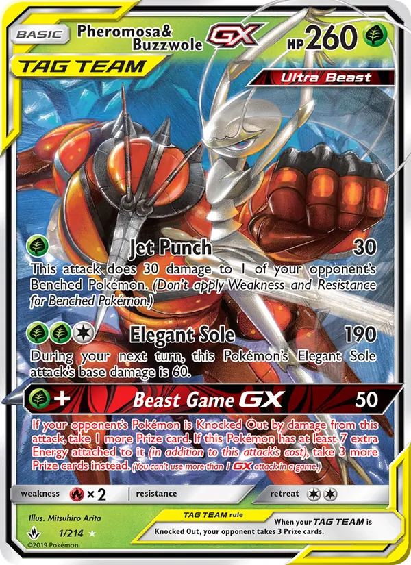 Pheromosa & Buzzwole GX Unbroken Bonds 1/214