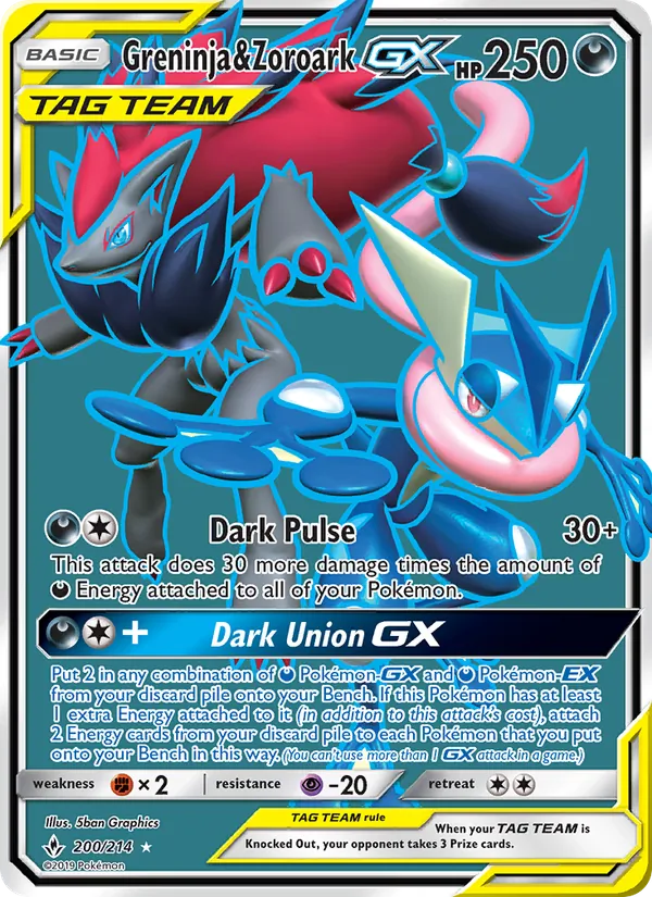 Greninja & Zoroark GX Unbroken Bonds 200/214