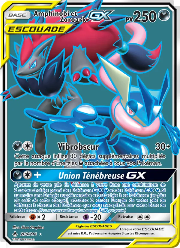 Amphinobi et Zoroark GX Alliance Infaillible 200/214