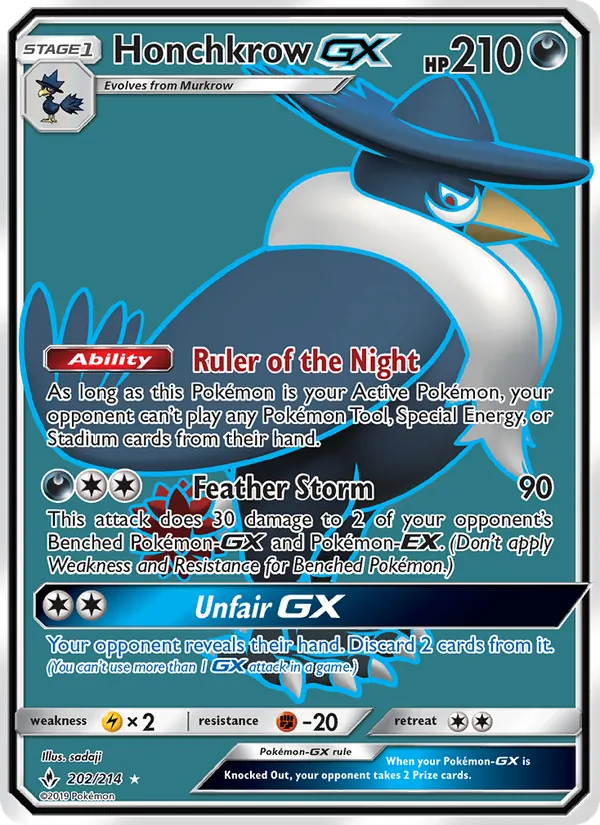 Honchkrow GX Unbroken Bonds 202/214