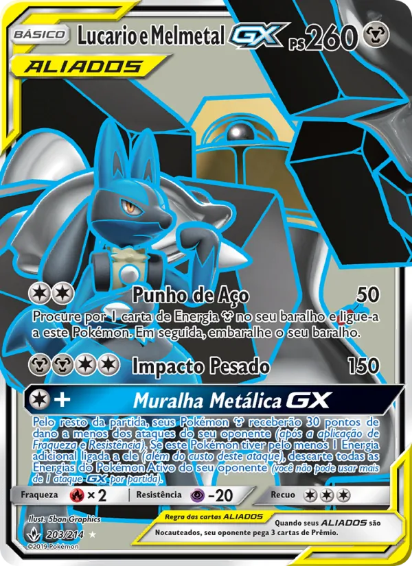 Lucario e Melmetal GX Elos Inquebráveis 203/214