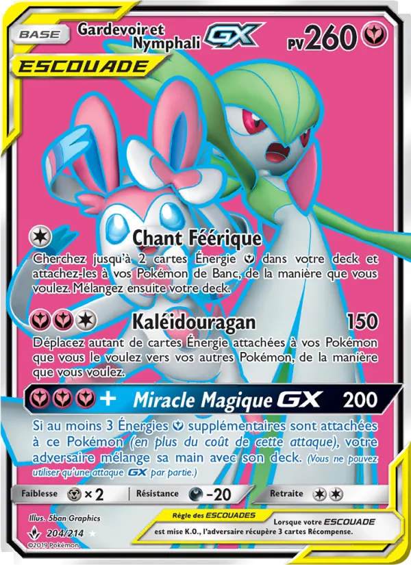 Gardevoir et Nymphali GX Alliance Infaillible 204/214